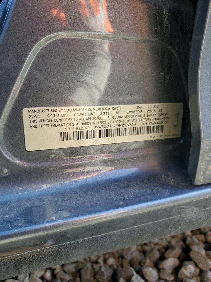 3VWTZ71K29M296724 2009 Volkswagen Jetta Se