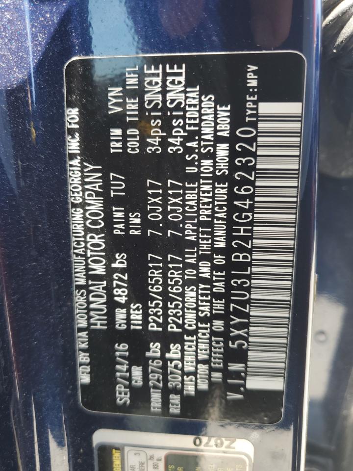 5XYZU3LB2HG462320 2017 Hyundai Santa Fe Sport