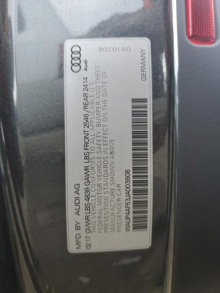 WAUP4AF53JA003608 2018 Audi S5 Premium Plus