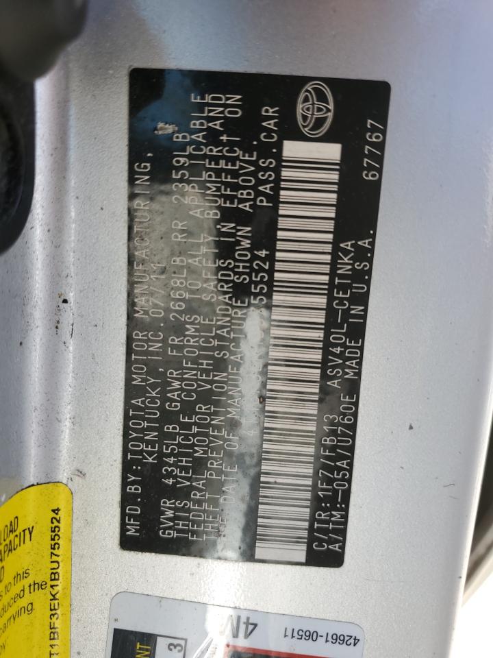 4T1BF3EK1BU755524 2011 Toyota Camry Base