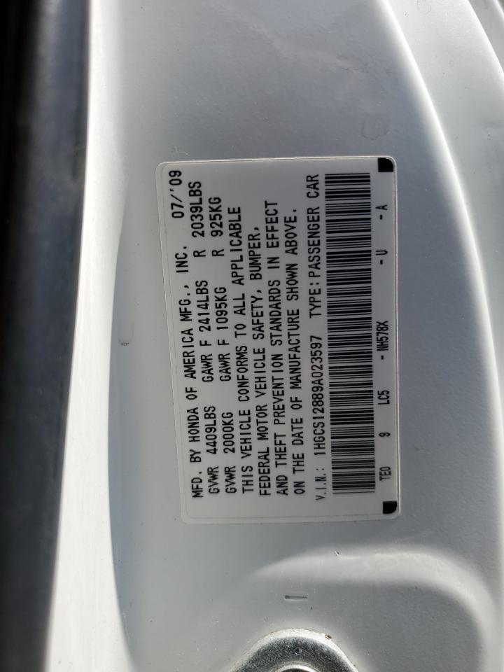 1HGCS12889A023597 2009 Honda Accord Exl