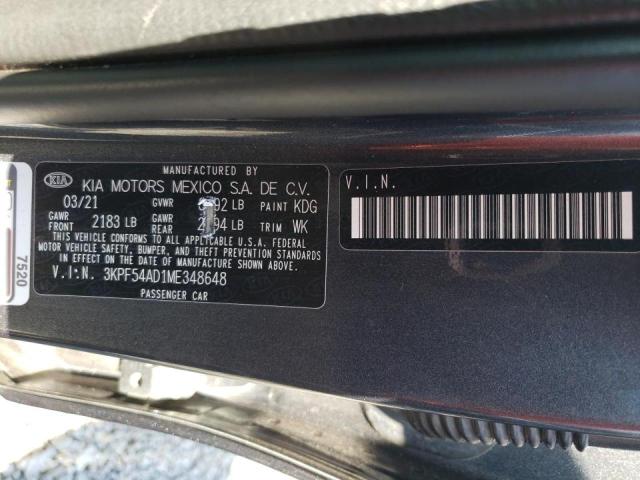 2021 Kia Forte Ex VIN: 3KPF54AD1ME348648 Lot: 56233794