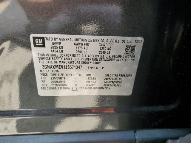 2018 Chevrolet Equinox Premier VIN: 3GNAXMEV1JS571347 Lot: 56605854