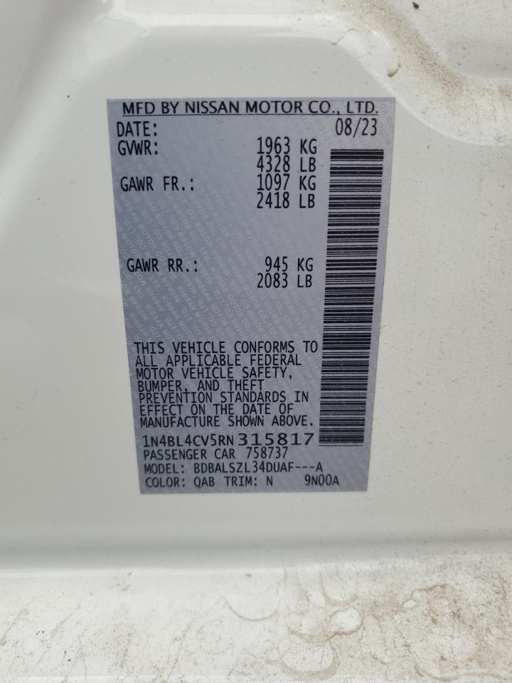 1N4BL4CV5RN315817 NISSAN ALTIMA 2024