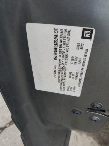 2004 Chevrolet Impala VIN: 2G1WF52E049193785 Lot: 53032854