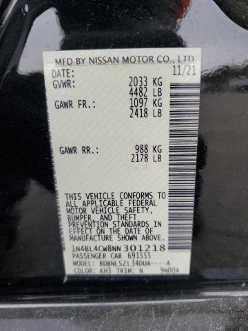 2022 Nissan Altima Sr VIN: 1N4BL4CW8NN301218 Lot: 53122824