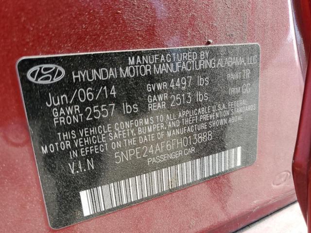 2015 Hyundai Sonata Se VIN: 5NPE24AF6FH013888 Lot: 54585544