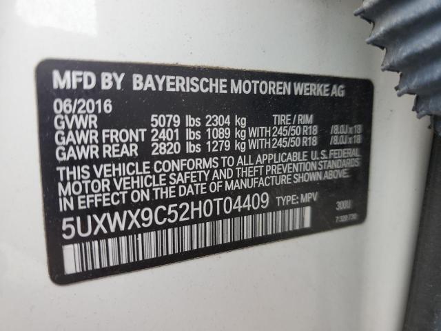 2017 BMW X3 XDRIVE2 - 5UXWX9C52H0T04409