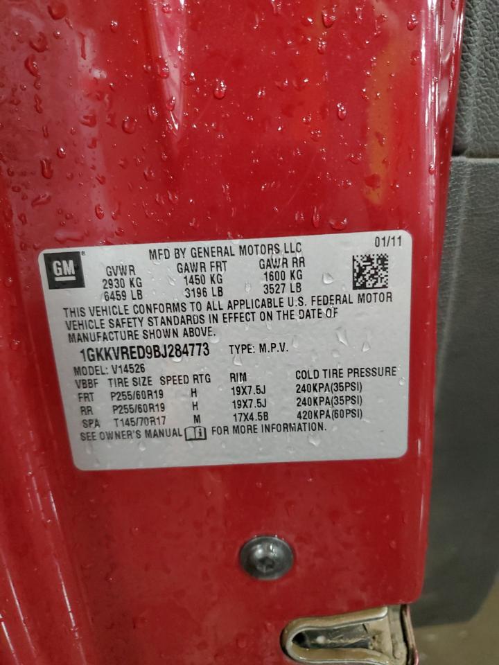 1GKKVRED9BJ284773 2011 GMC Acadia Slt-1