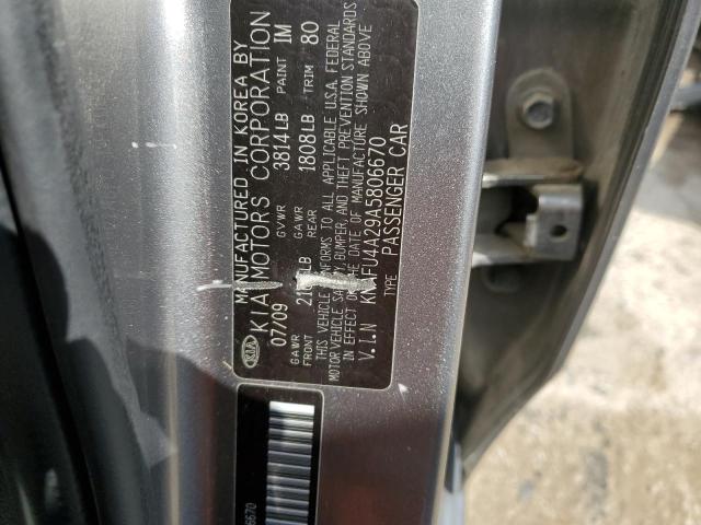 2010 Kia Forte Ex VIN: KNAFU4A29A5806670 Lot: 54385734