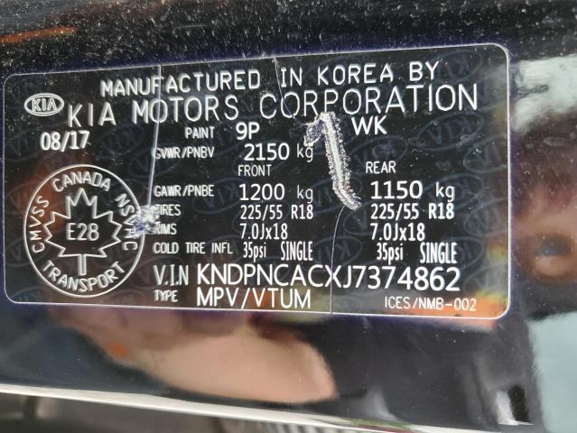 VIN KNDPNCACXJ7374862 2018 KIA Sportage, EX no.13