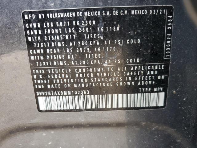 2021 VOLKSWAGEN 117 3VV2B7AX9MM102263