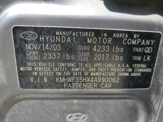 2004 Hyundai Sonata Gls VIN: KMHWF35HX4A990062 Lot: 55154304