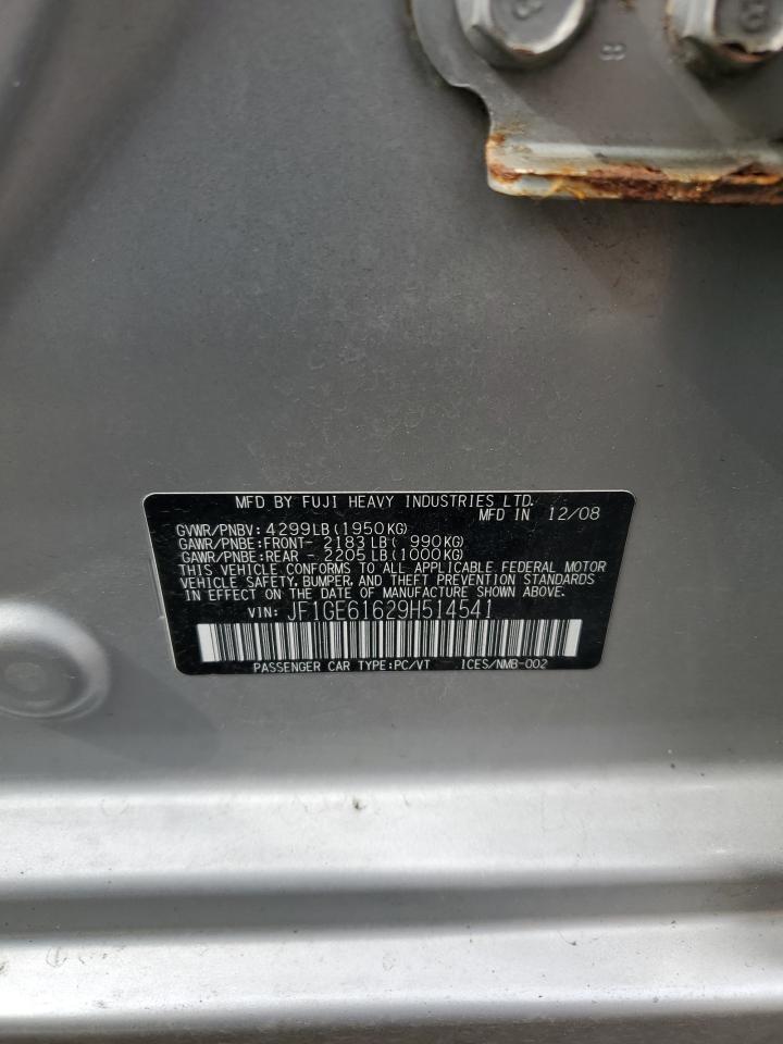 JF1GE61629H514541 2009 Subaru Impreza 2.5I