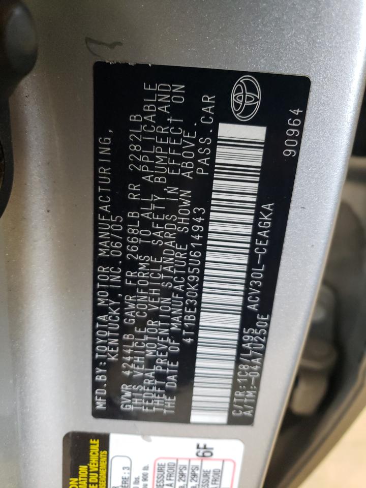 4T1BE30K95U614943 2005 Toyota Camry Le