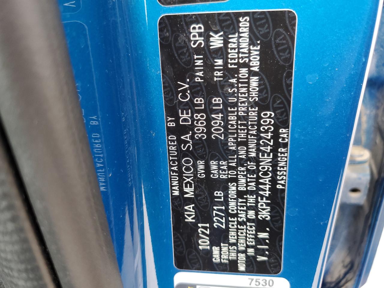 3KPF44AC9NE424399 2022 Kia Forte Gt