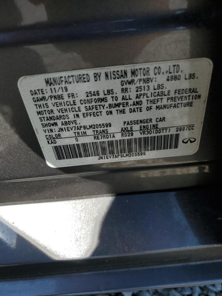 JN1EV7AP9LM205599 2020 Infiniti Q50 Pure