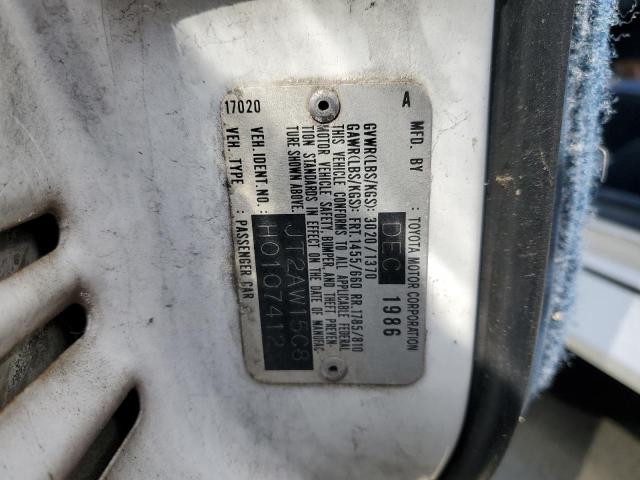 1987 Toyota Mr2 VIN: JT2AW15C8H0107412 Lot: 56171854