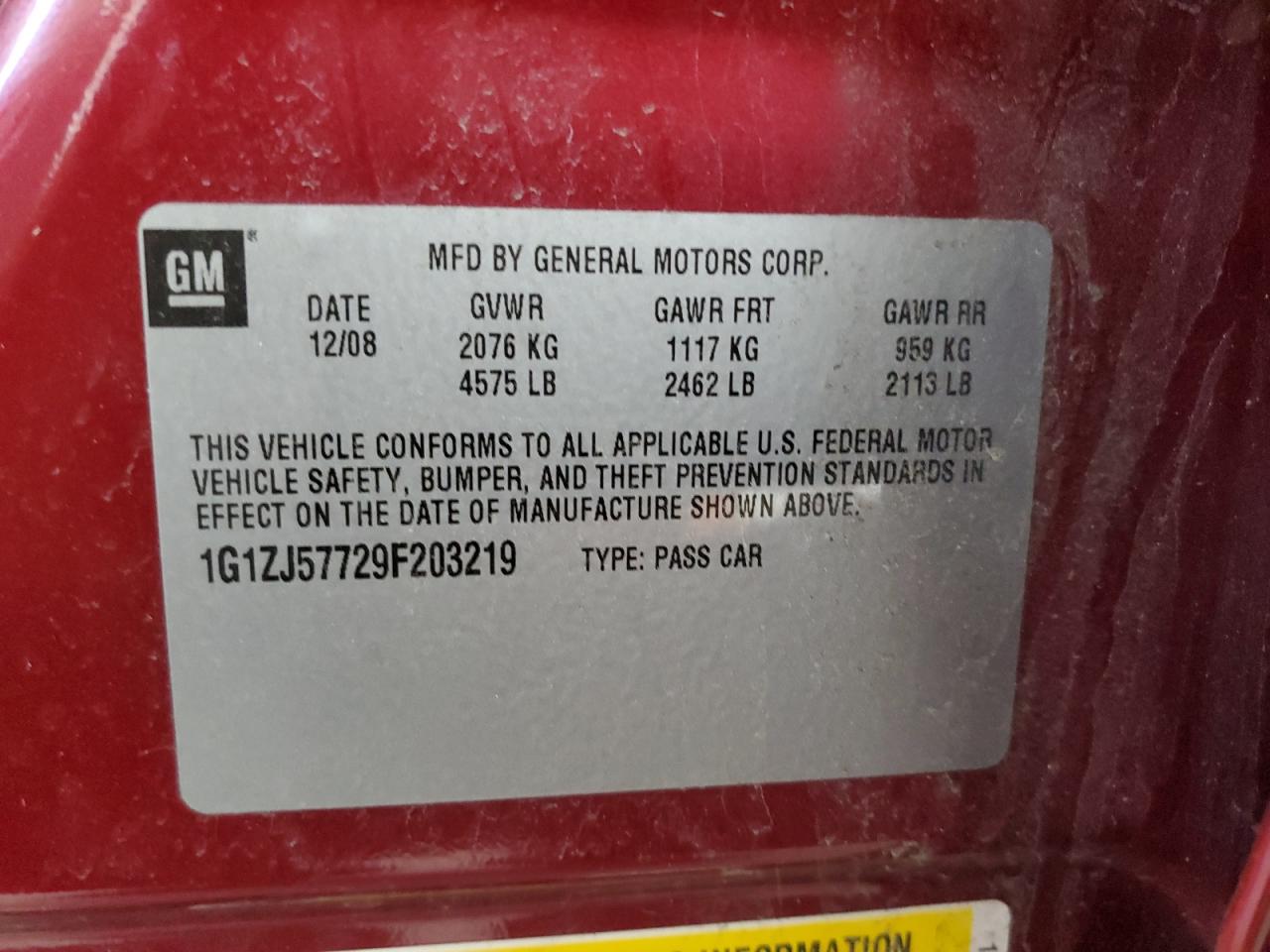 1G1ZJ57729F203219 2009 Chevrolet Malibu 2Lt