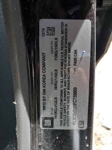 2015 Chevrolet Spark Ls VIN: KL8CB6S90FC739889 Lot: 53730844