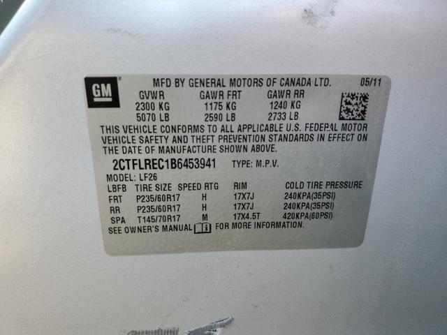 2011 GMC Terrain Sle VIN: 2CTFLREC1B6453941 Lot: 54015584