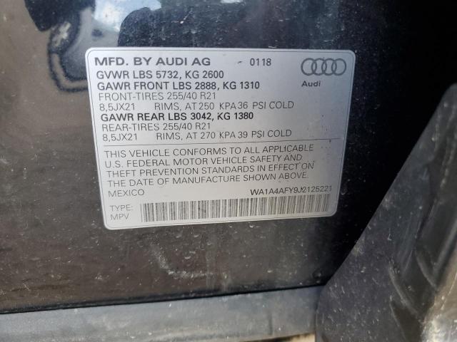 WA1A4AFY9J2125221 2018 Audi Sq5 Premium Plus