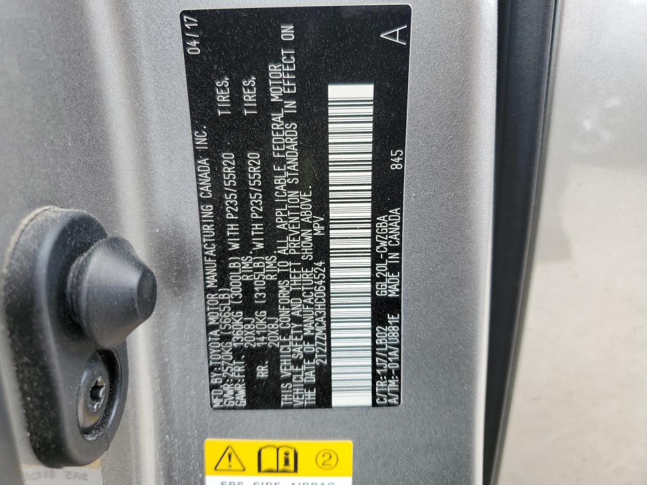 2T2ZZMCA3HC064524 2017 Lexus Rx 350 Base