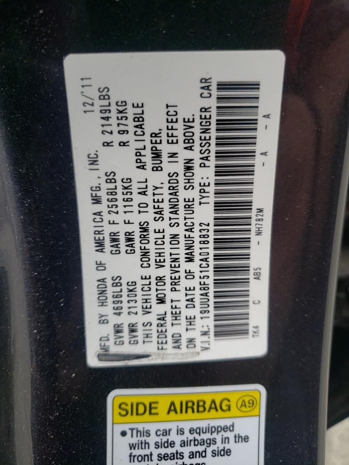 19UUA8F51CA018832 2012 Acura Tl