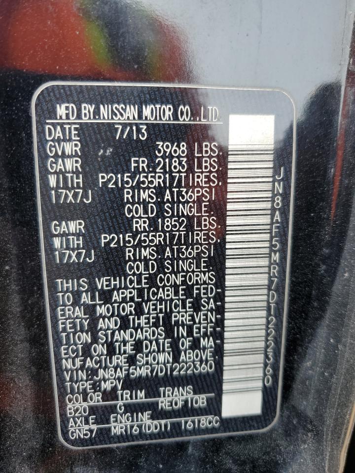 JN8AF5MR7DT222360 2013 Nissan Juke S