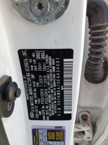 2014 Kia Sorento Sx VIN: 5XYKWDA70EG434091 Lot: 54820484