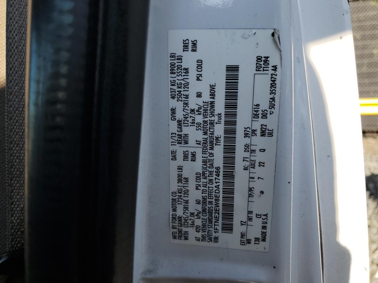 1FTNE2EW8EDA17466 2014 Ford Econoline E250 Van