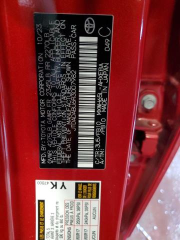 2024 Toyota Prius Le VIN: JTDADABU6R3007982 Lot: 55499854