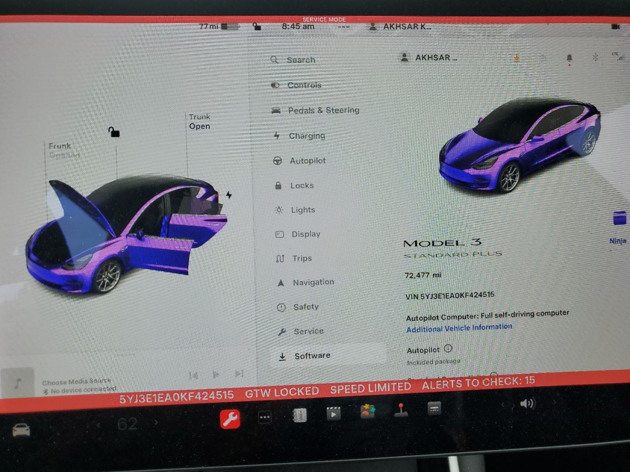 5YJ3E1EA0KF424515 2019 Tesla Model 3