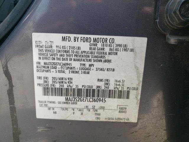 2020 Ford Ecosport Se VIN: MAJ3S2GE7LC360945 Lot: 55195374