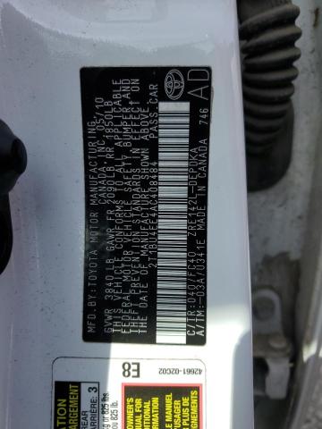 2010 Toyota Corolla Base VIN: 2T1BU4EE4AC408484 Lot: 53518504