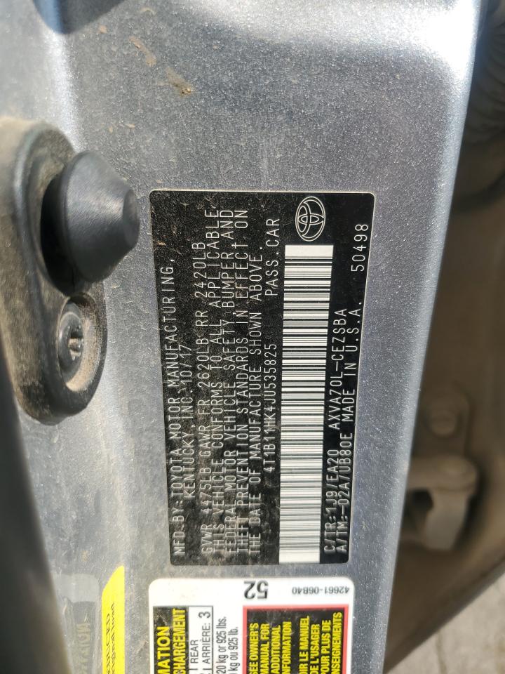 4T1B11HK4JU535825 2018 Toyota Camry L