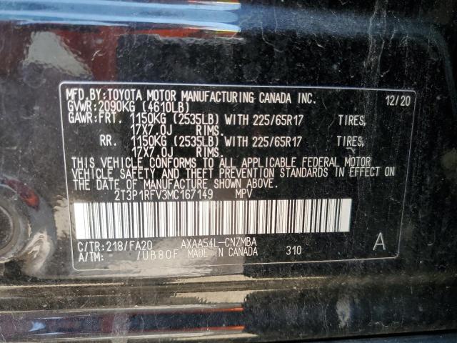 2021 Toyota Rav4 Xle VIN: 2T3P1RFV3MC167149 Lot: 52790884