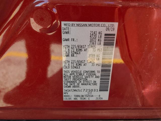 2020 Nissan Rogue S VIN: 5N1AT2MV2LC725031 Lot: 56145344