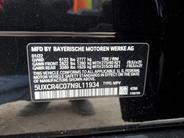 2022 BMW X5 Sdrive 40I VIN: 5UXCR4C07N9L11934 Lot: 53641914