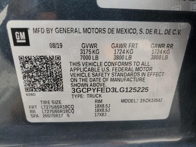Lot #2542686103 2020 CHEVROLET SILVERADO salvage car