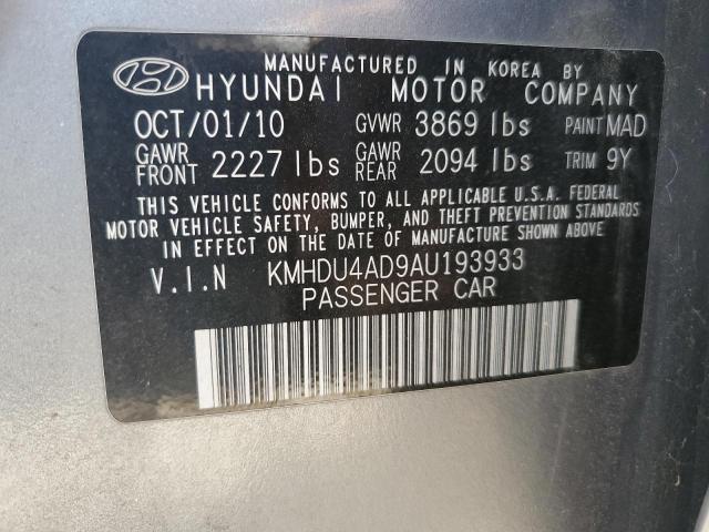 Lot #2523884899 2010 HYUNDAI ELANTRA BL salvage car