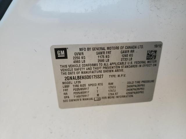 2013 Chevrolet Equinox Ls VIN: 2GNALBEK6D6179327 Lot: 54639314