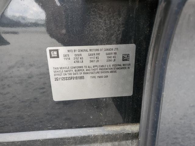 2015 Chevrolet Impala Lt VIN: 2G1125S35F9181865 Lot: 51921474