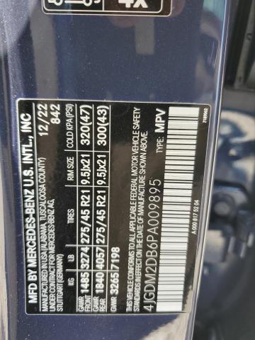 2023 MERCEDES-BENZ EQS SUV 45 - 4JGDM2DB6PA009895