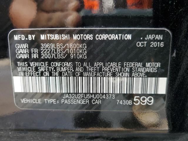 2017 Mitsubishi Lancer Es VIN: JA32U2FU5HU004373 Lot: 54082214