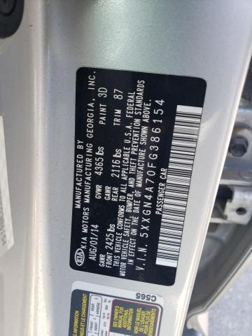 2015 Kia Optima Ex VIN: 5XXGN4A70FG386154 Lot: 53977314