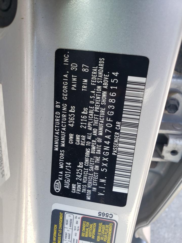 5XXGN4A70FG386154 2015 Kia Optima Ex