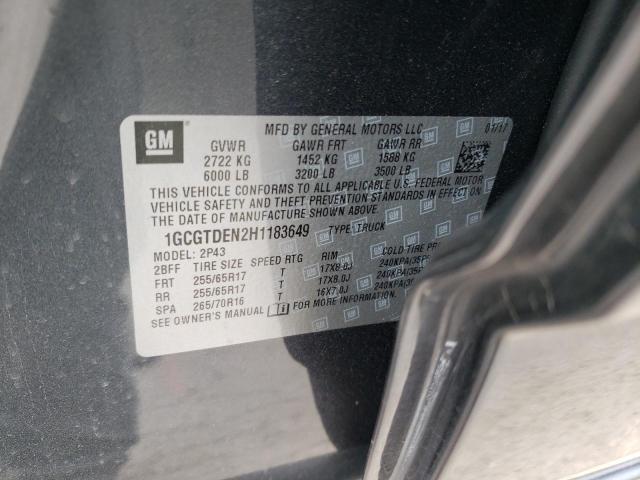 2017 CHEVROLET COLORADO Z - 1GCGTDEN2H1183649