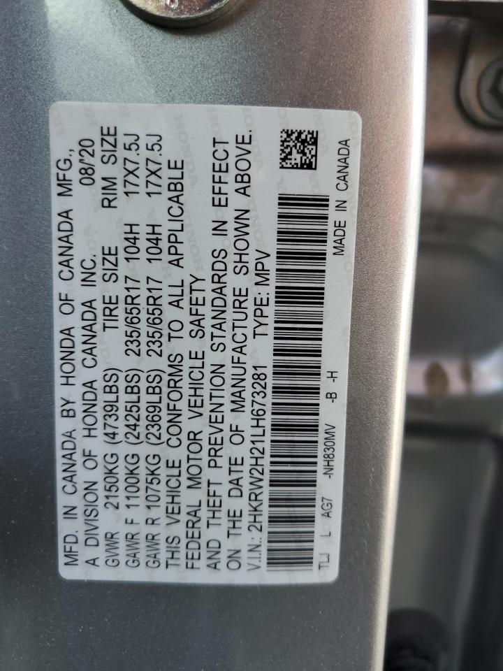 2HKRW2H21LH673281 2020 Honda Cr-V Lx