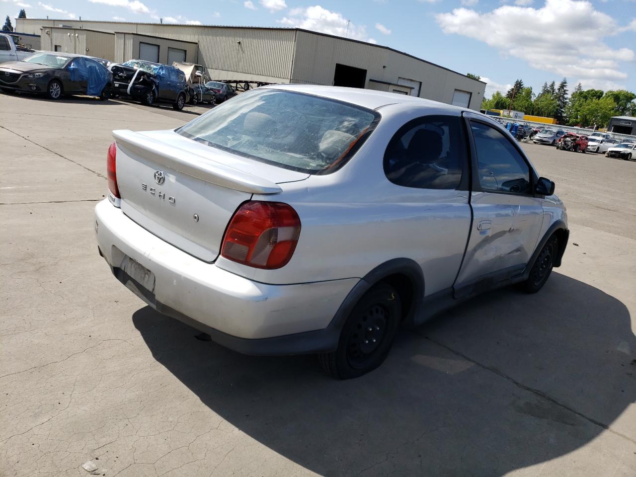 TOYOTA ECHO 2001 silver  gas JTDAT123610124414 photo #4